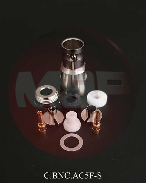 Vorschau Messi & Paoloni BNC Buchse für 5/5,4mm Kabel - C.BNC.AC5F-S