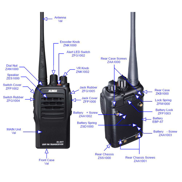 Vorschau Ersatzteil ZFG1004 PTT-Gummitaste für DJ-A Serie