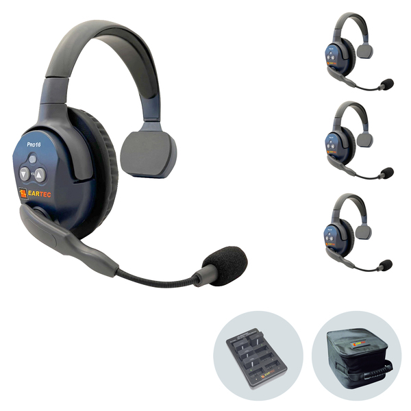 Vorschau Eartec UltraLite PRO16 (ETP4S): 1x SE MAIN Headset, 3x SE REMOTE Headset, 1x 10-fach Lader, 4x Akku