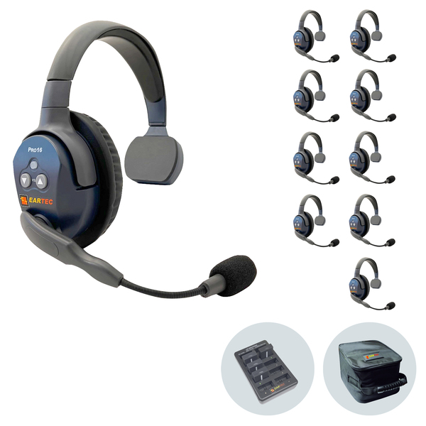 Vorschau Eartec UltraLite PRO16 (ETP10S): 1x SE MAIN Headset, 9x SE REMOTE Headset, 1x 10-fach Lader,10x Akku