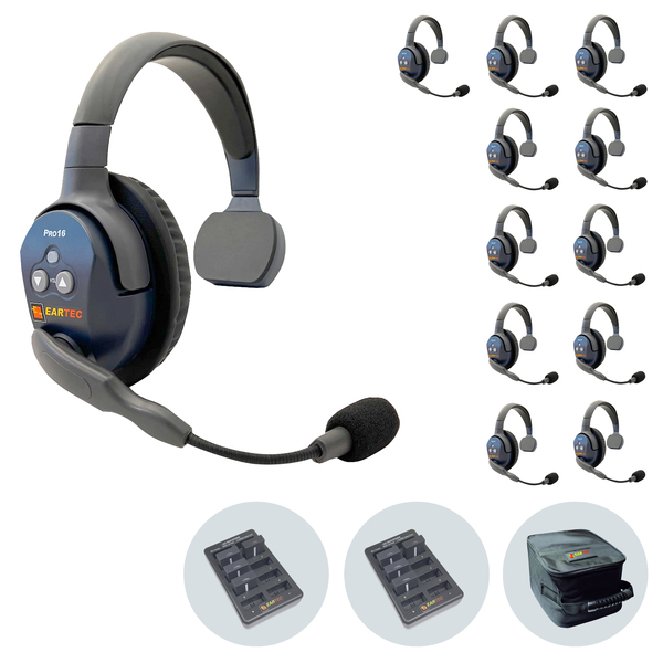 Vorschau Eartec UltraLite PRO16 (ETP12S): 1x SE MAIN Headset, 11x SE REMOTE Headset,2x 10-fach Lader,12x Akku