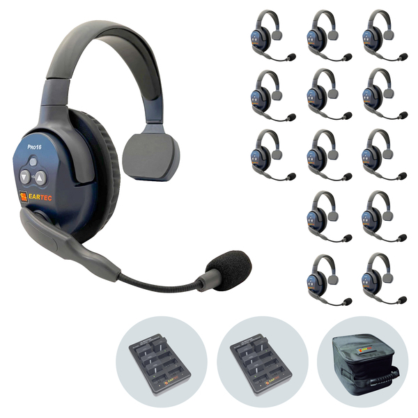 Vorschau Eartec UltraLite PRO16 (ETP14S): 1x SE MAIN Headset, 13x SE REMOTE Headset,2x 10-fach Lader,14x Akku