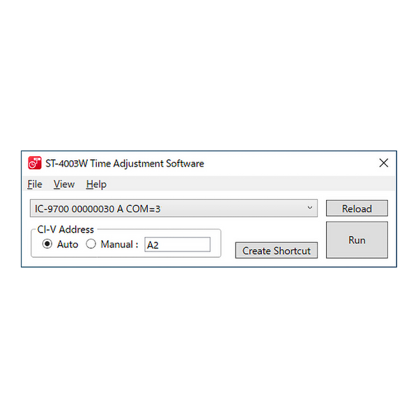 Vorschau ICOM ST-4003W Zeiteinstellungs-Software